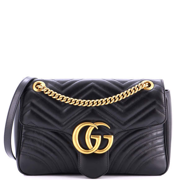 Gucci Medium GG Marmont Flap Bag Matelasse Leather - Picture 1 of 8